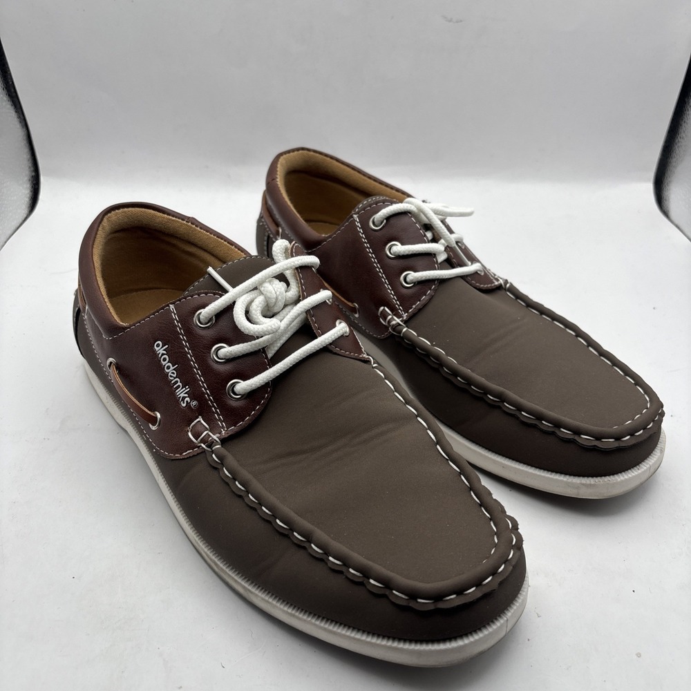 Akademiks Mens‎ A-2622 Tan Mick Boat Boat Shoes Size 9M